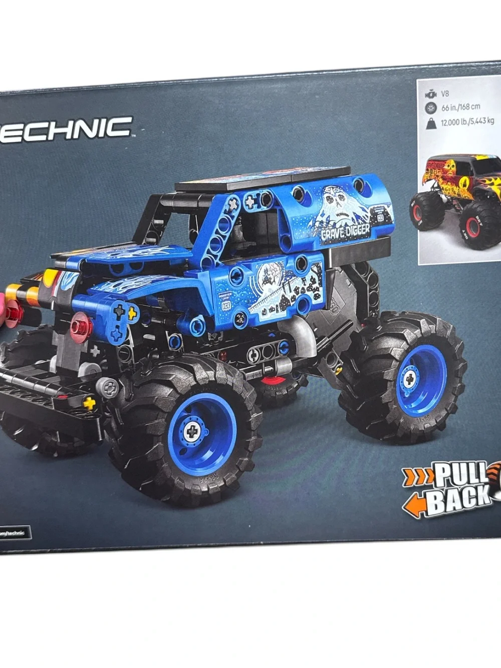 Lego Technic Monster Jam Grave Digger Fire and Ice- Pull Back & Go! NIB 7+ 263pc